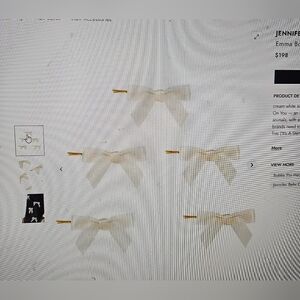 Nwt Jennifer Behr White Bows W Box And Bag